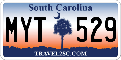 SC license plate MYT529