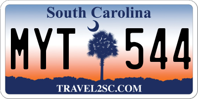 SC license plate MYT544