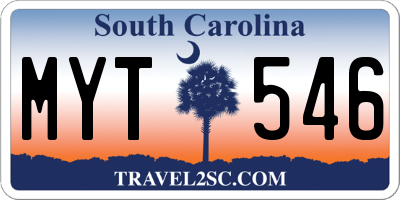 SC license plate MYT546