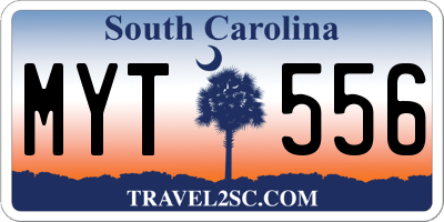SC license plate MYT556