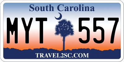 SC license plate MYT557