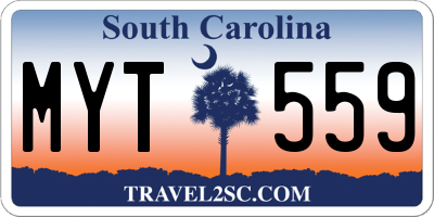 SC license plate MYT559