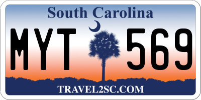 SC license plate MYT569