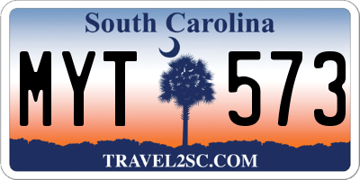 SC license plate MYT573