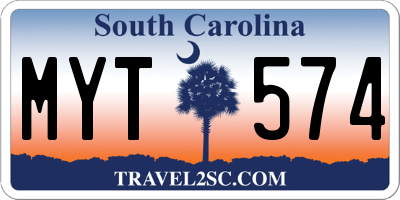 SC license plate MYT574