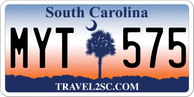 SC license plate MYT575