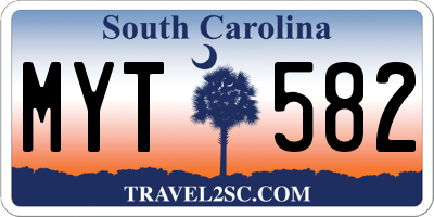 SC license plate MYT582
