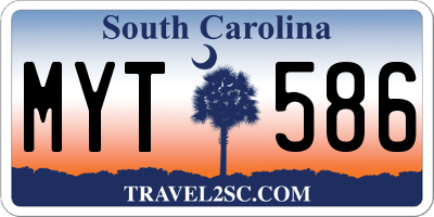 SC license plate MYT586