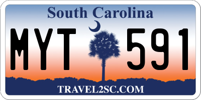 SC license plate MYT591