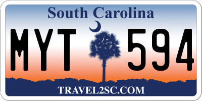 SC license plate MYT594