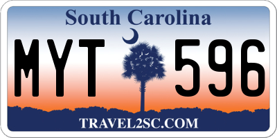 SC license plate MYT596