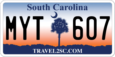 SC license plate MYT607