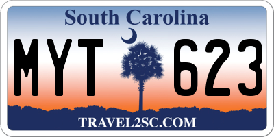 SC license plate MYT623