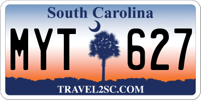 SC license plate MYT627