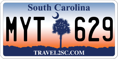 SC license plate MYT629