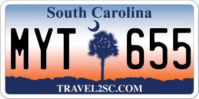 SC license plate MYT655