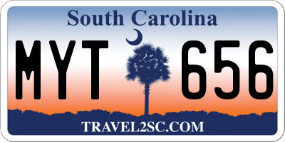 SC license plate MYT656