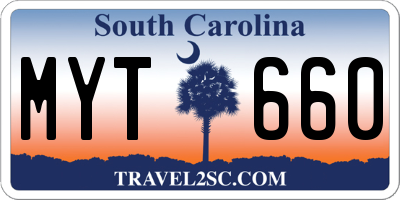 SC license plate MYT660
