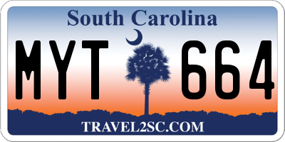 SC license plate MYT664