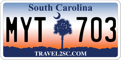 SC license plate MYT703