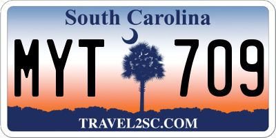 SC license plate MYT709