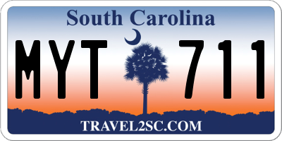 SC license plate MYT711
