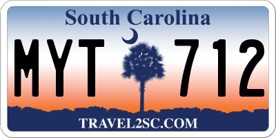 SC license plate MYT712