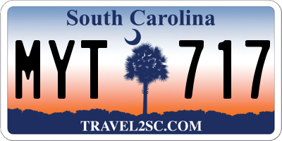 SC license plate MYT717