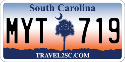 SC license plate MYT719