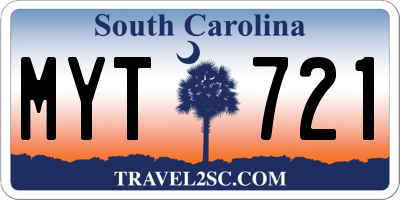 SC license plate MYT721