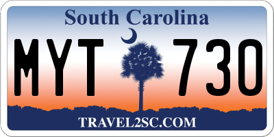 SC license plate MYT730