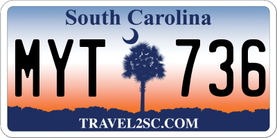 SC license plate MYT736