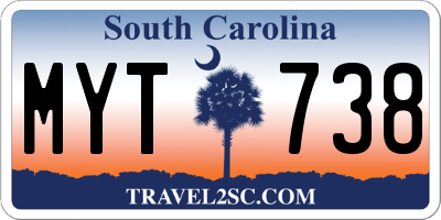 SC license plate MYT738