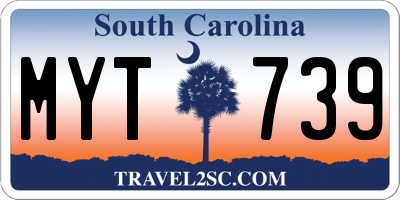 SC license plate MYT739