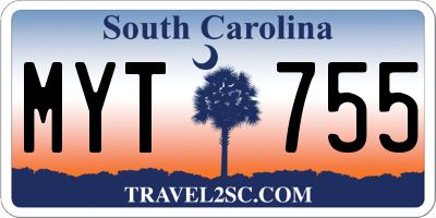SC license plate MYT755