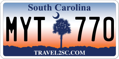 SC license plate MYT770