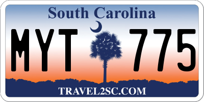 SC license plate MYT775