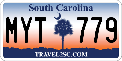 SC license plate MYT779