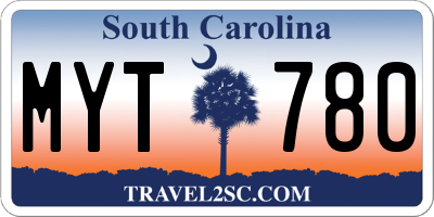 SC license plate MYT780