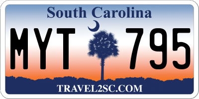 SC license plate MYT795