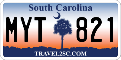 SC license plate MYT821