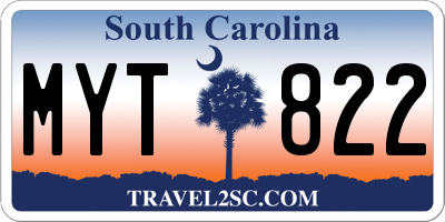 SC license plate MYT822