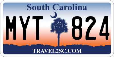 SC license plate MYT824