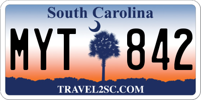 SC license plate MYT842