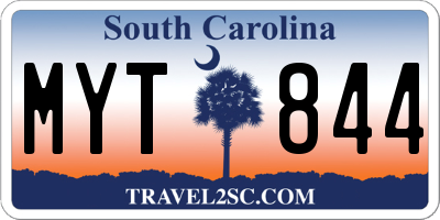 SC license plate MYT844