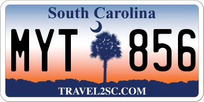 SC license plate MYT856