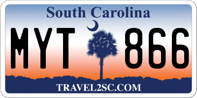 SC license plate MYT866