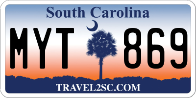 SC license plate MYT869