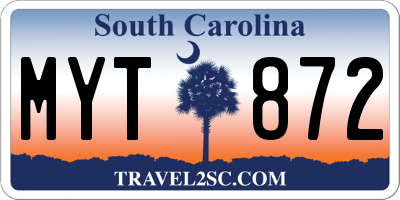 SC license plate MYT872