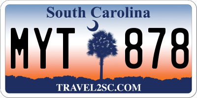 SC license plate MYT878